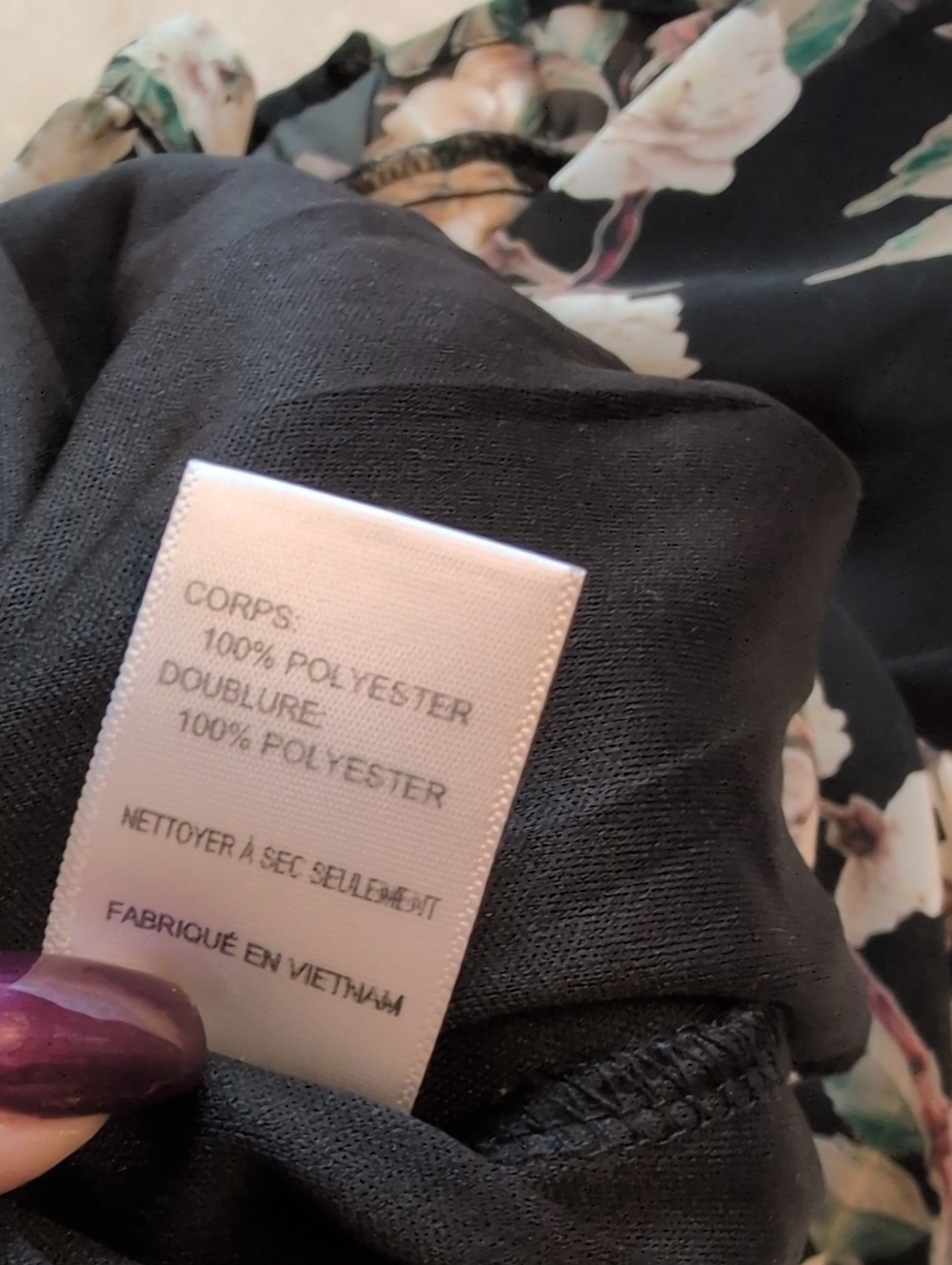 ASTR Romper Floral Print Long Sleeve Black White Size M - Picture 6 of 10